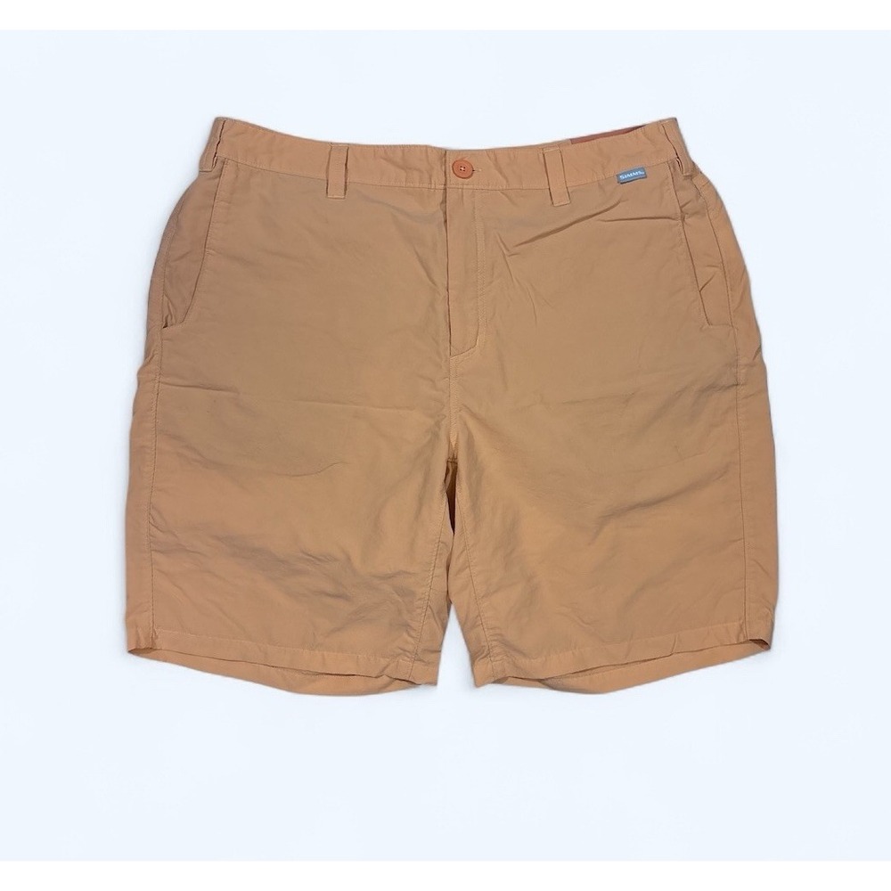 SIMMS‎ FISHING SHORTS MENS 38 ORANGE LIGHTWEIGHT